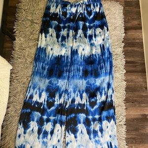 Michael Kors silky flow pants size 8 blue